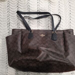 Coach Brown Signature Tote Bag